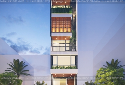 Thiết kế nhà phố hiện đại anh Tuấn – Hà Nội